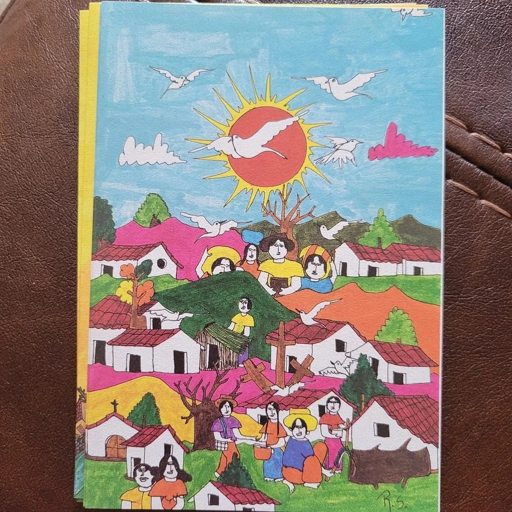 Vtg Latin America Mayan Aztec Inspirational Greetings Cards World Peace (27)